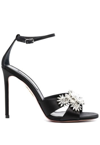 Aquazzura Margarita 110mm crystal-embellished sandals - Schwarz