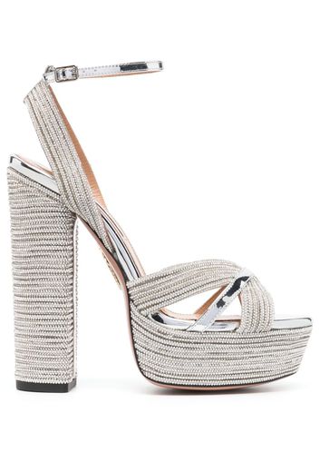 Aquazzura Ari 150mm platform sandals - Silber