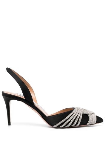 Aquazzura Gatsby 75mm slingback pumps - Schwarz