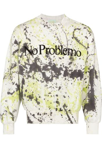 Aries Sweatshirt mit "No Problemo"-Print - Nude