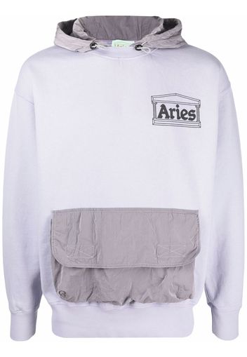 Aries logo patch hoodie - Violett