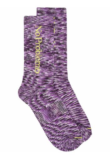 Aries No Problemo space-dye socks - Violett