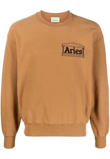 Aries logo-print sweatshirt - Braun