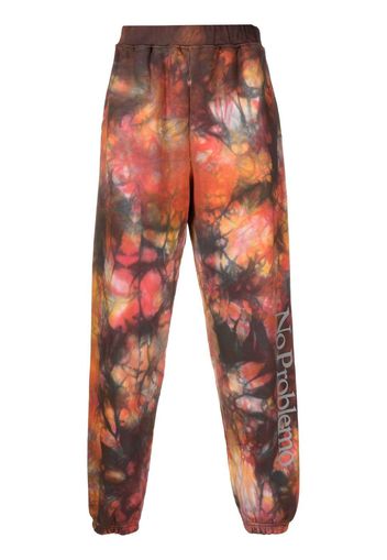 Aries tie-dye print sweatpants - Orange