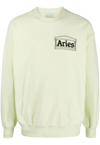 Aries logo crew-neck sweatshirt - Grün