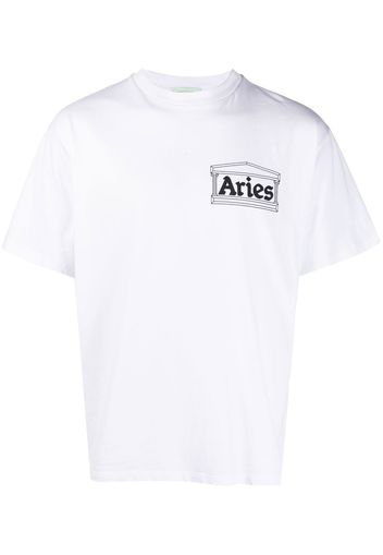 Aries logo-print T-shirt - Weiß