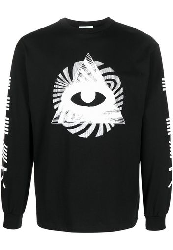 Aries graphic-print long-sleeve T-shirt - Schwarz