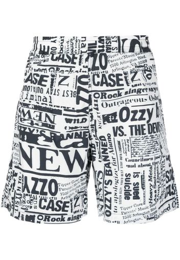 Aries graphic-print bermuda shorts - Weiß