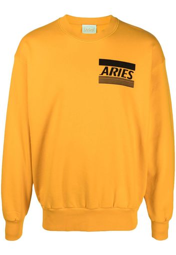 Aries logo-print crewneck sweatshirt - Gelb