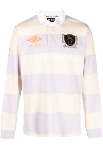 Aries x Umbro graphic-print polo shirt - Nude