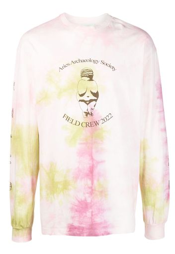 Aries graphic-print long-sleeve T-shirt - Rosa