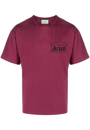 Aries logo-print cotton T-shirt - Rosa