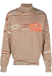 Aries Space Dye roll-neck jumper - Nude