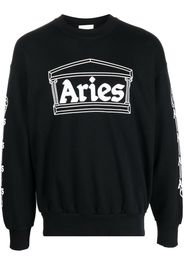 Aries logo-print long-sleeve top - Schwarz