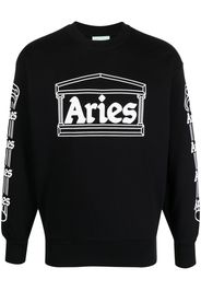 Aries logo-print detail jumper - Schwarz