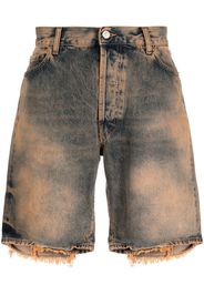 Aries distressed denim shorts - Orange