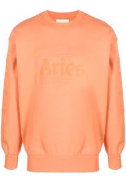 Aries Embroidered-logo Sweatshirt - Orange