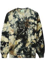 Aries abstract-print cotton sweatshirt - Schwarz