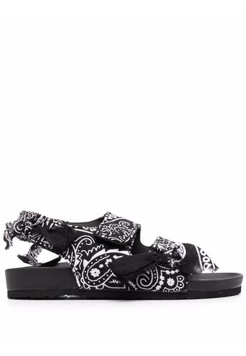 Arizona Love Apache bandana-print gauze sandals - Schwarz