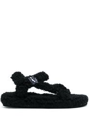 Arizona Love Trekky Sandalen aus Faux Fur - Schwarz