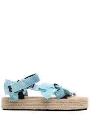 Arizona Love Flache Trekky Sandalen aus Bast - Blau