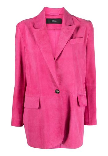 Arma single-breasted suede blazer - Rosa