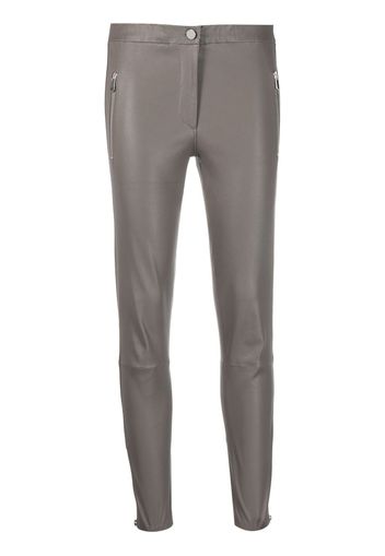 Arma cropped leather leggings - Grau