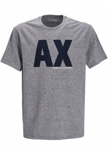 Armani Exchange T-Shirt mit Logo-Print - Grau