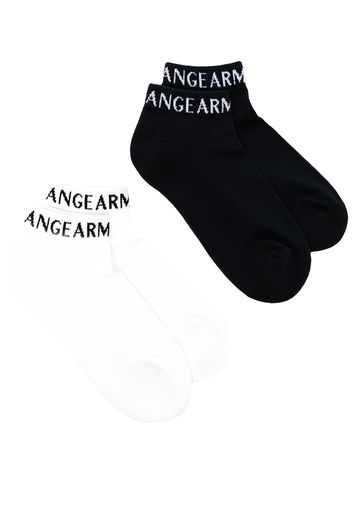 Armani Exchange logo-intarsia ankle socks - Schwarz