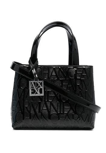 Armani Exchange Clutch mit Logo-Prägung - Schwarz