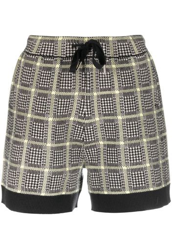 Armani Exchange check-pattern houndstooth shorts - Schwarz