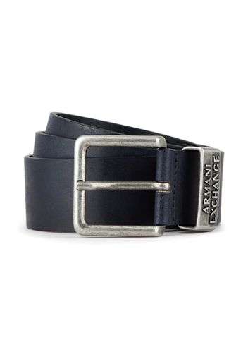 Armani Exchange logo-hardware leather belt - Blau