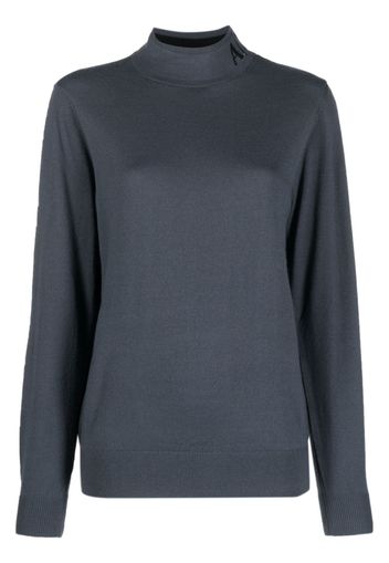 Armani Exchange mock-neck fine-knit jumper - Blau