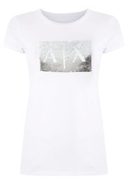 Armani Exchange T-Shirt mit Logo-Print - Weiß