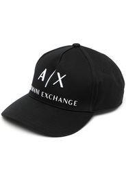 Armani Exchange Baseballkappe mit Logo-Stickerei - Schwarz