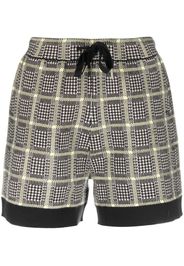 Armani Exchange check-pattern houndstooth shorts - Schwarz