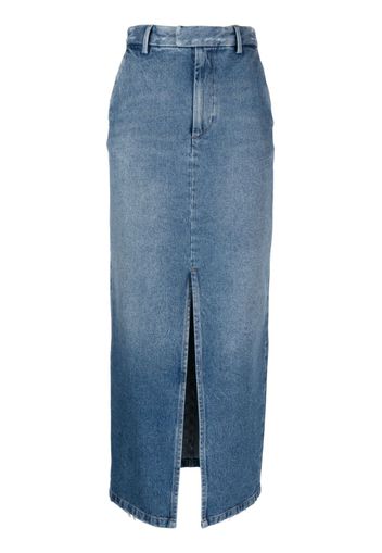 ARMARIUM high-waisted cotton denim skirt - Blau