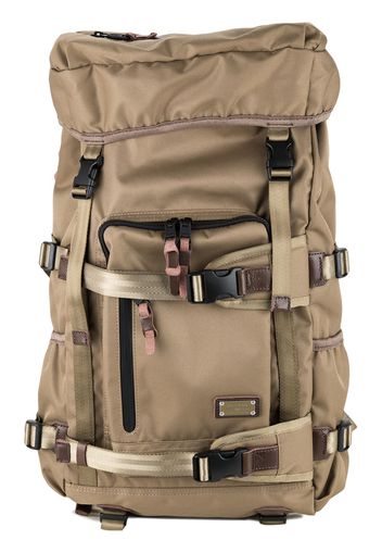 As2ov Rucksack mit kastigem Design - Braun