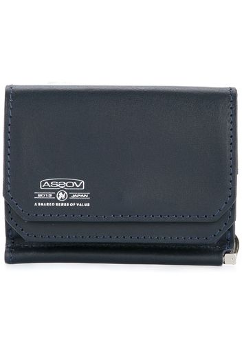 As2ov Portemonnaie mit Logo-Print - Blau