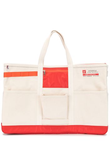 As2ov 'Alberton' Shopper aus Canvas - Weiß