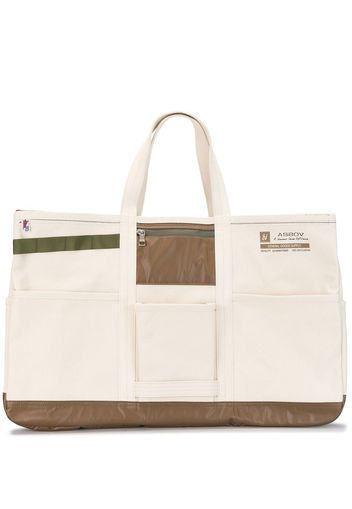 As2ov 'Alberton' Shopper aus Canvas - Weiß