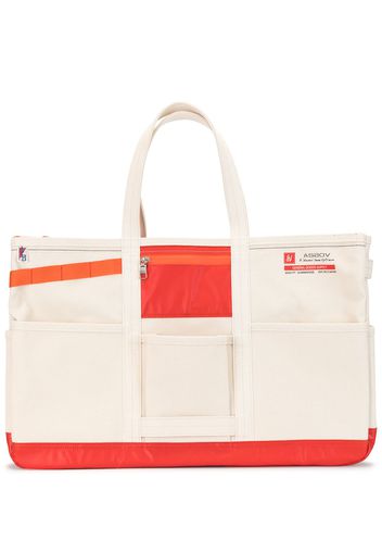 As2ov 'Alberton' Shopper aus Canvas - Weiß