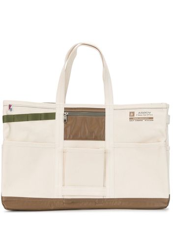 As2ov 'Alberton' Shopper aus Canvas - Weiß