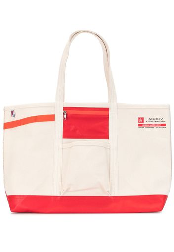 As2ov 'Alberton' Shopper aus Canvas - Weiß