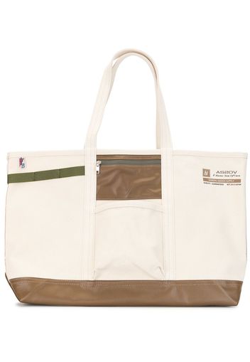 As2ov 'Alberton' Shopper aus Canvas - Weiß