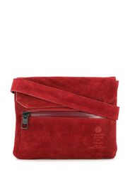 As2ov Schultertasche aus Wildleder - Rot