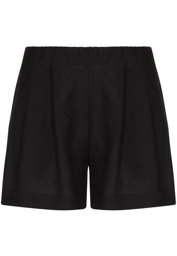 Asceno 'Zurich' Leinenshorts - Schwarz