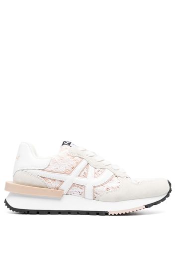 Ash low-top lace-up sneakers - Nude