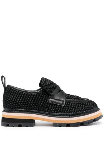 Ash Genial textured leather loafers - Schwarz