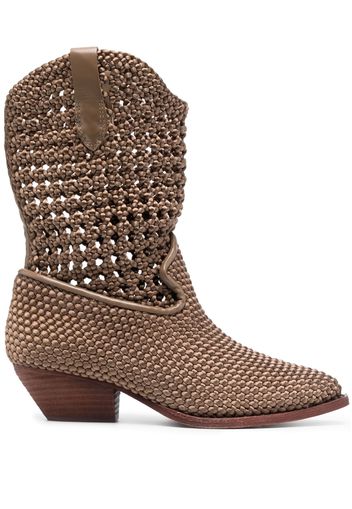 Ash 60mm knitted-style boots - Braun